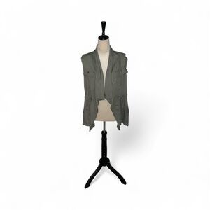 ATTYRE New York sz. Medium olive green BNWOT! Vest with gold buttons